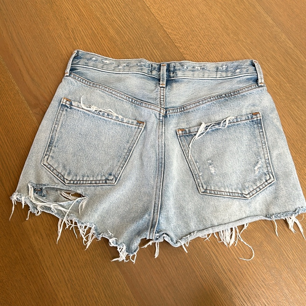 Agolde Jaden Denim Blue Jean Shorts - Picture 6 of 10